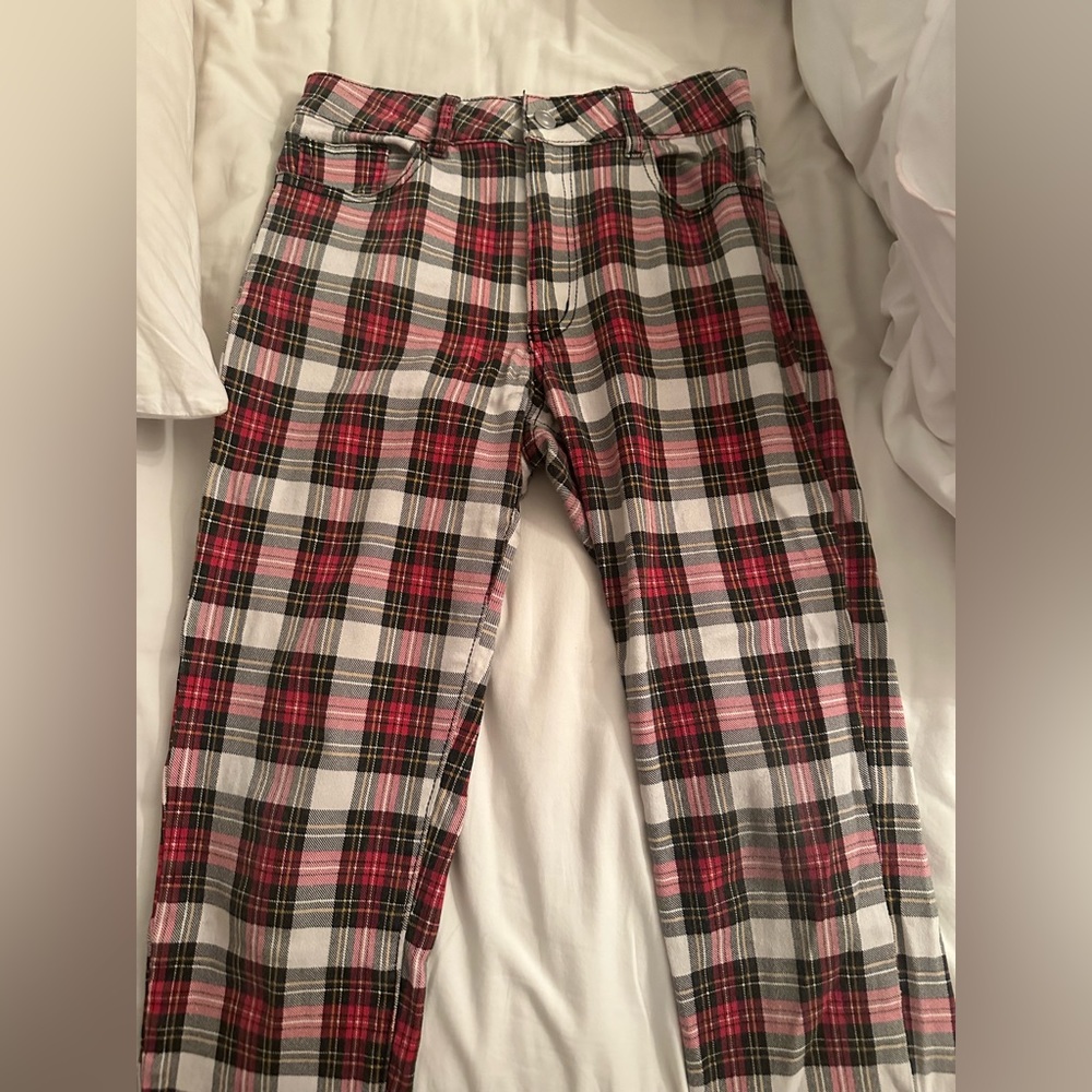 princess polly plaid pants worn once perfect condition